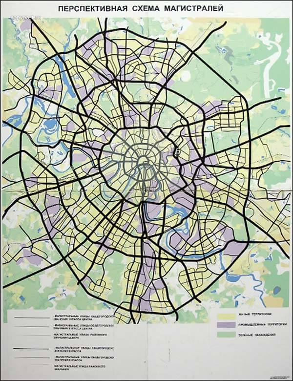 Транспортная схема москвы и московской области на карте