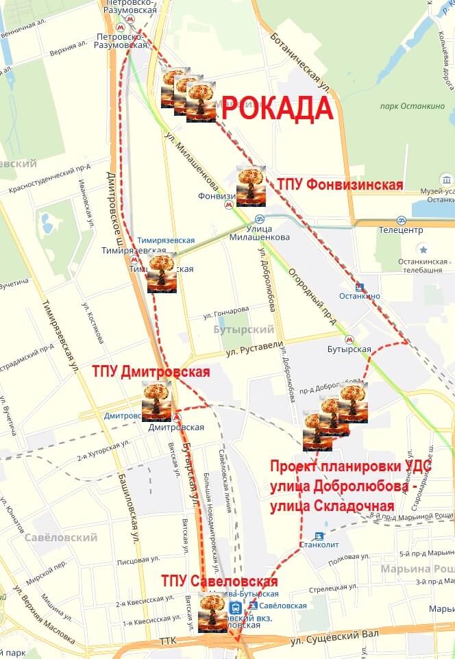 Карта бутырского района москвы